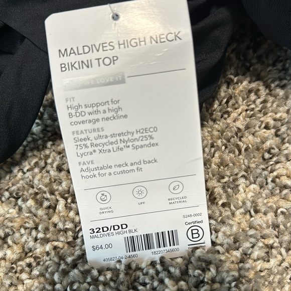 NWT! Athleta Black Maldives Bra Cup Bikini Top - Multiple Sizes🩵 - Picture 11 of 14